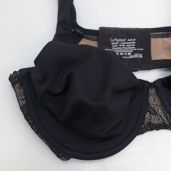 Le Mystere - Black lacy bra 34D - New With Tags - Picture 6 of 16